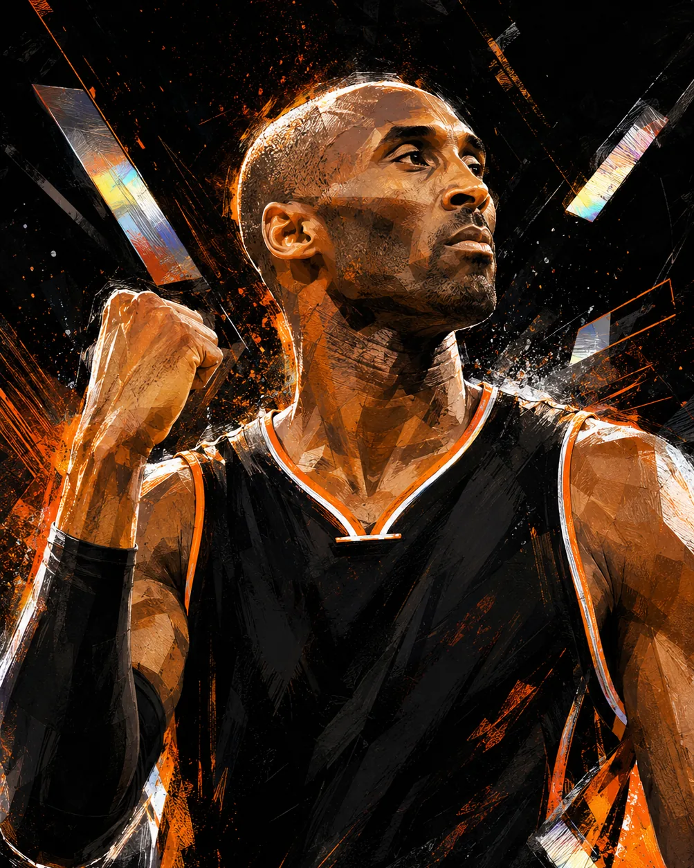Illustrated portrait of Kobe Bryant