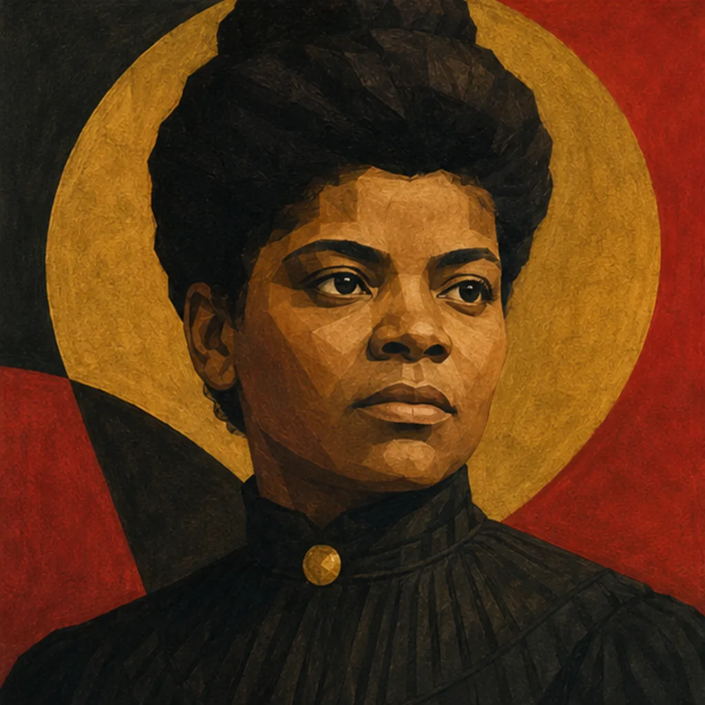 Illustrated portrait of Ida B. Wells